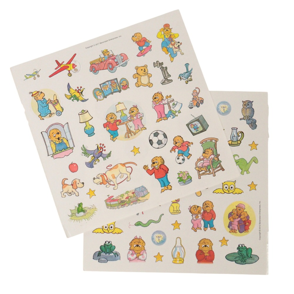 Vtg Berenstain Bears Stickers 2 Sheets Kids Scrapbook Crafting Multi Paper Kids
